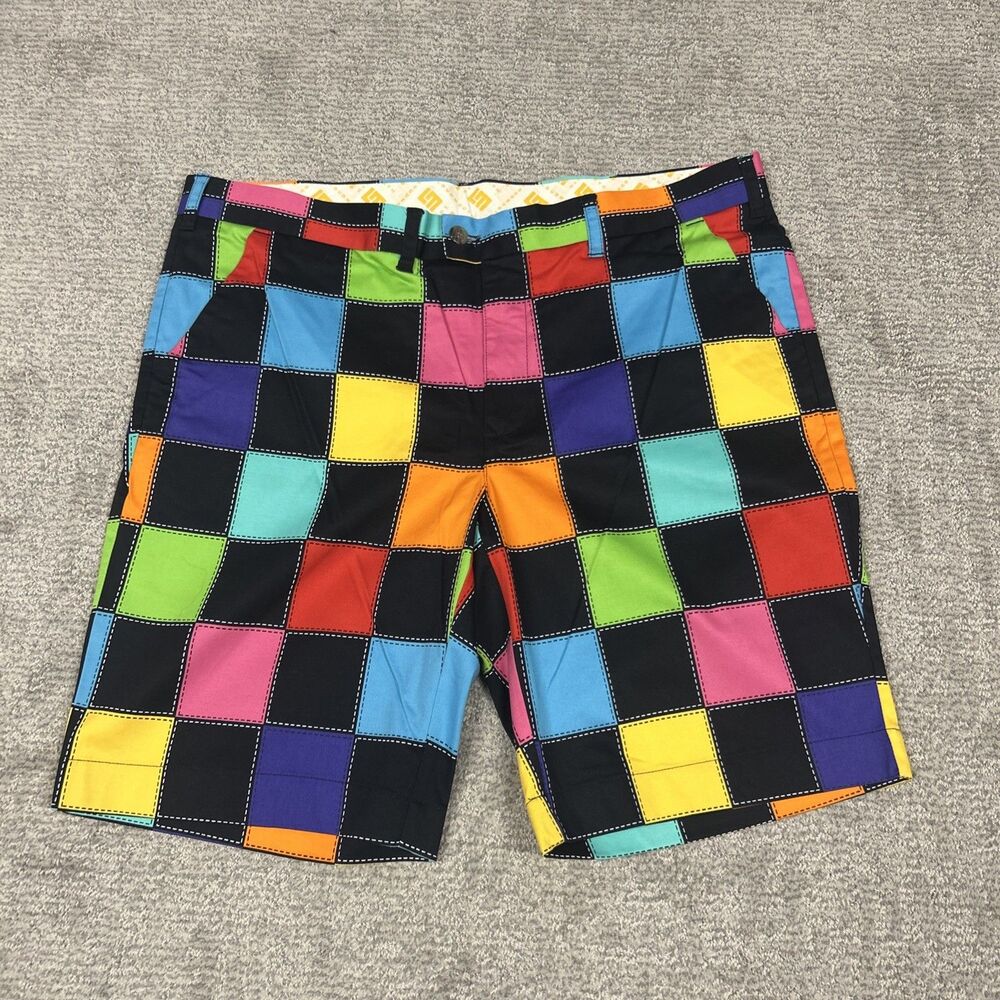 Loudmouth Golf Shorts Mens 42 All Over Print Performance Colorful Chino Cotton